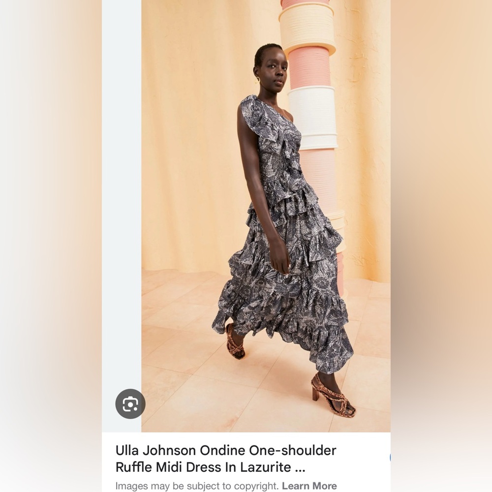 Ulla Johnson Ondine Lazurite One Shoulder Dress